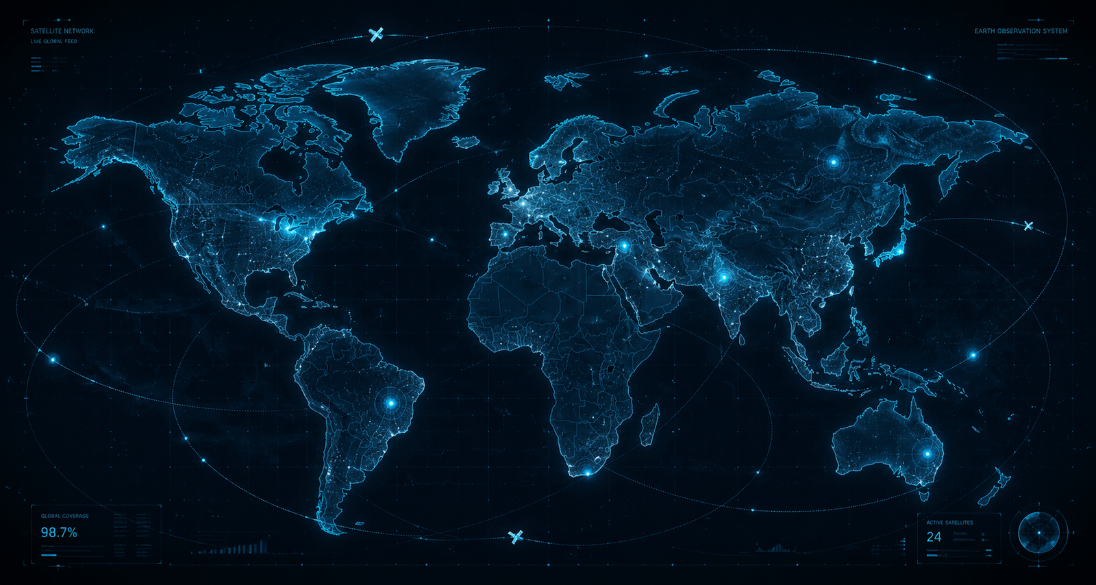 Global Satellite Coverage Map